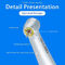 Pieza de mano dental de metal con luz LED y rodamiento cerámico práctico
