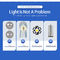 Handpiece LED Gigi Praktis 2 Lubang, Handpiece Kecepatan Tinggi Gigi 4 Lubang